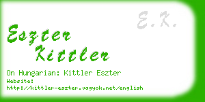 eszter kittler business card